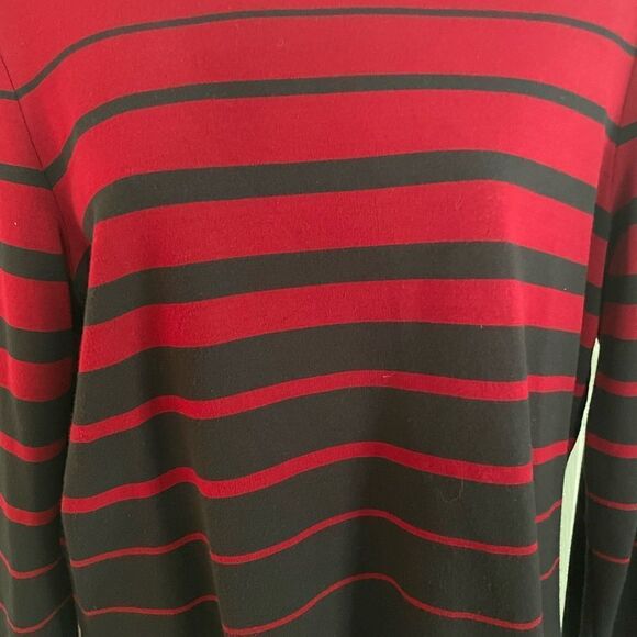 Talbots long sleeve black red sweater Size L - Picture 7 of 7